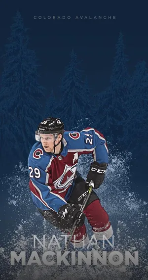 Intense Graphic Art Of Nathan Mackinnon Wallpaper