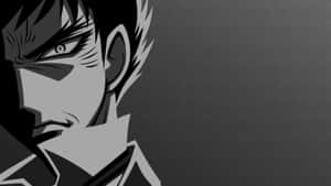 Intense Grey Anime Character Wallpaper