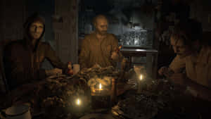 Intense Horror Moments In Resident Evil 7 Wallpaper