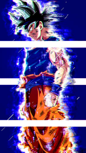 Intense Hyperbolic Son Goku Illustration Wallpaper