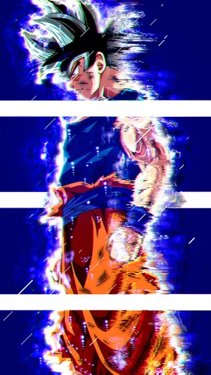 Intense Hyperbolic Son Goku Illustration Wallpaper
