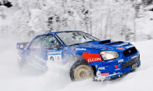 Intense Ice Racing Action On A Frozen Lake Wallpaper