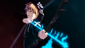 Intense Ichigo Kurosaki In Action Wallpaper