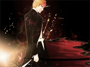 Intense Ichigo Kurosaki In New Bleach Background Wallpaper