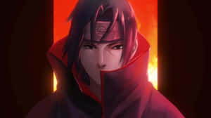 Intense Itachi Uchiha Portrait Wallpaper
