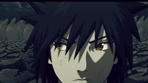 Intense Izuna Uchiha Battle Stance Wallpaper