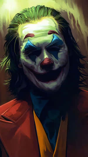 Intense Joker Painting In Vibrant Colors Wallpaper