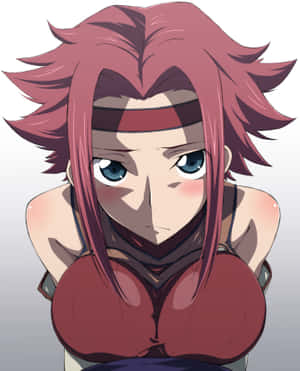 Intense Kallen Stadtfeld Anime Action Shot Wallpaper