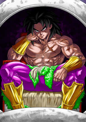 Intense Legendary Super Saiyan Unleashing His Power Wallpaper