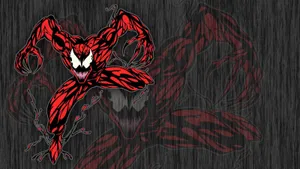 Intense Maximum Carnage Action Featuring Spider-man And Venom Battling Carnage In The Streets Of New York City. Wallpaper