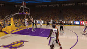 Intense Moment In Nba Game Wallpaper