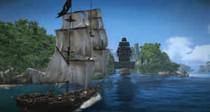 Intense Naval Combat In Assassin's Creed 4: Black Flag Wallpaper