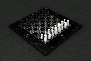 Intense Play On The Monochrome Chessboard Wallpaper
