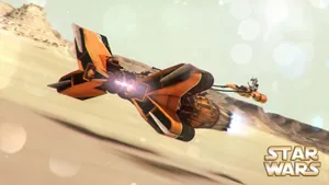 Intense Podrace Action In High Definition Wallpaper