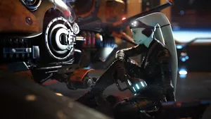 Intense Podrace In Action Wallpaper