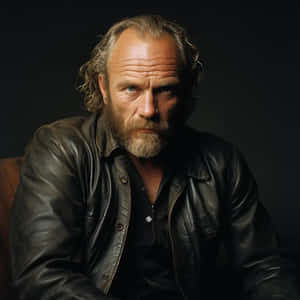 Intense Portrait Leather Jacket Wallpaper