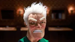 Intense Portrait Of Titanium Rex From Supermansion Wallpaper