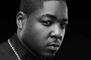 Intense Portrait Rapper Blackand White Wallpaper