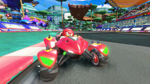 Intense Racing Action With Sonic Battle Racers Wallpaper