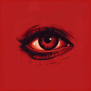 Intense_ Red_ Eye_ Artwork Wallpaper
