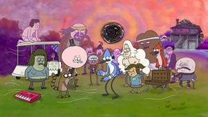 Intense Regular Show Fight Wallpaper