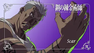 Intense Scar In The World Of Fullmetal Alchemist Wallpaper