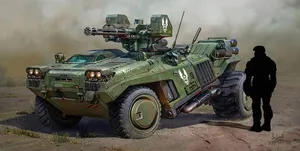 Intense Scorpion Halo Battle Scene Wallpaper