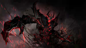 Intense Shadow Fiend In Action, Harnessing Dark Energy Wallpaper