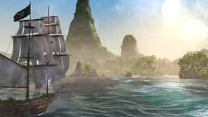 Intense Ship Combat In Assassin's Creed 4: Black Flag Wallpaper