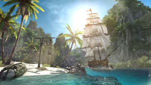 Intense Ship Combat In Assassin's Creed 4 Black Flag Wallpaper