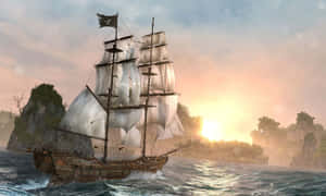 Intense Ship Combat In Assassin's Creed 4 Black Flag Wallpaper