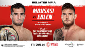 Intense Showdown Between Gegard Mousasi And Johnny Eblen. Wallpaper