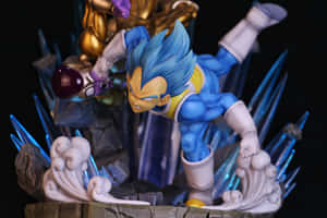 Intense Showdown Between Vegeta And Frieza Wallpaper