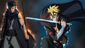 Intense Showdown - Boruto Vs Kawaki Wallpaper