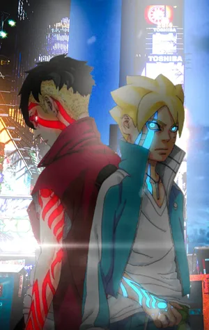 Intense Showdown: Boruto Vs Kawaki Wallpaper