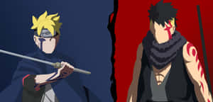 Intense Showdown: Boruto Vs Kawaki Wallpaper Wallpaper