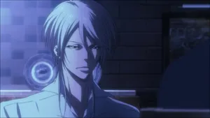 Intense Stare Of Shogo Makishima In Anime World Wallpaper