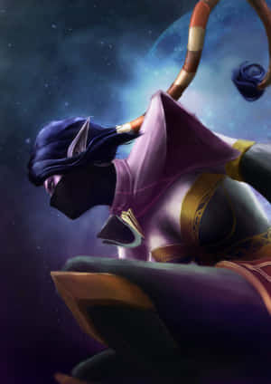 Intense Templar Assassin In Action Wallpaper