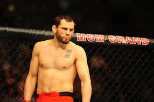 Intense Ufc Fighter Jon Fitch At The Mgm Grand Garden Arena Wallpaper