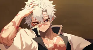 Intense Wind Hashira Sanemi Shinazugawa Wallpaper