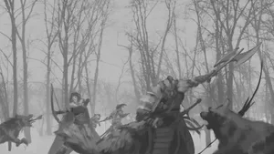 Intense Wolf Attack In The Wild Wallpaper