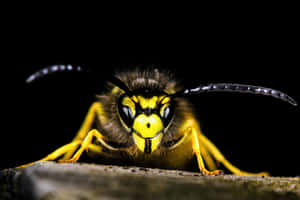 Intense Yellowjacket Closeup Wallpaper