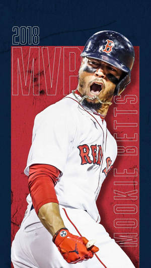 Intensity Unleashed - Mookie Betts In Action Wallpaper