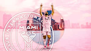 Inter Miami Fc Forward Striker Gonzalo Higuain Graphic Art Wallpaper