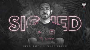 Inter Miami Fc Midfielder Jean Mota Graphic Art Portrait Wallpaper