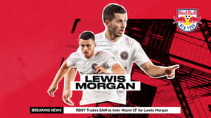 Inter Miami Fc Scottish Winger Lewis Morgan Graphic Art Wallpaper