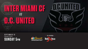 Inter Miami Fc Versus Dc United Match Graphic Layout Wallpaper