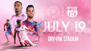 Inter Miami Fc Versus Fc Barcelona At Drv Pnk Stadium Wallpaper