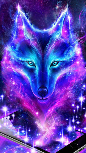 Interactive Led Wolf Art Wallpaper