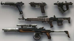 Intergalactic Warrior With Blaster Rifle Wallpaper